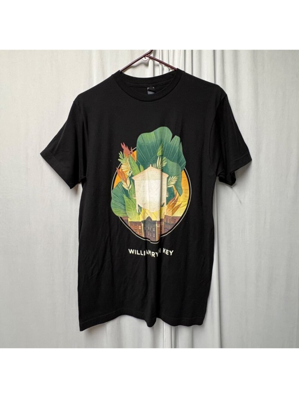 William Ryan Key Graphic Black Band Tee Mens Medium Pre-Shrunk Cotton T-Shirt